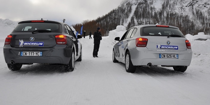 Test sur neige par Michelin : Pneus été vs pneus hiver